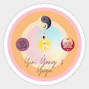 Yin, Yang and Yoga Sticker